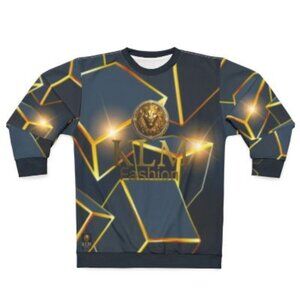 Bold Gold and Black Geometric Pattern Sweatshirt